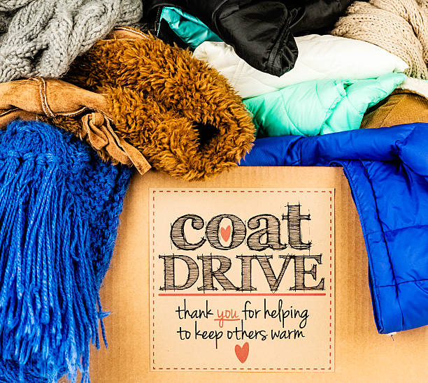 Coat Drive Promotion Coat Drive Promotion coat garment stock pictures, royalty-free photos & images