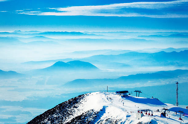 Ski Resort Ski resort in Slovenian Alps. krvavec stock pictures, royalty-free photos & images