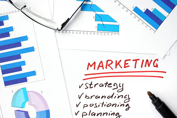 istock Papers with graphs and  marketing concept. 472064358