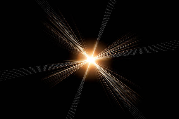 stella vettoriale, sole con riflesso sull'obiettivo - riflesso sullobiettivo illustrazioni foto e immagini stock