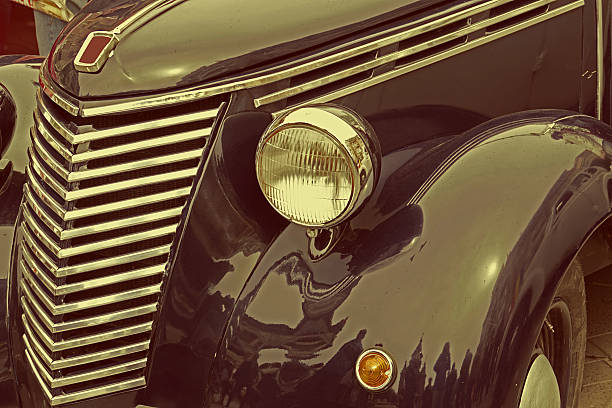 istock Vintage look at one old italian car 472064772