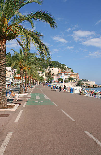 promende des anglais, nice, riviera francesa. - city of nice france french riviera promenade des anglais imagens e fotografias de stock