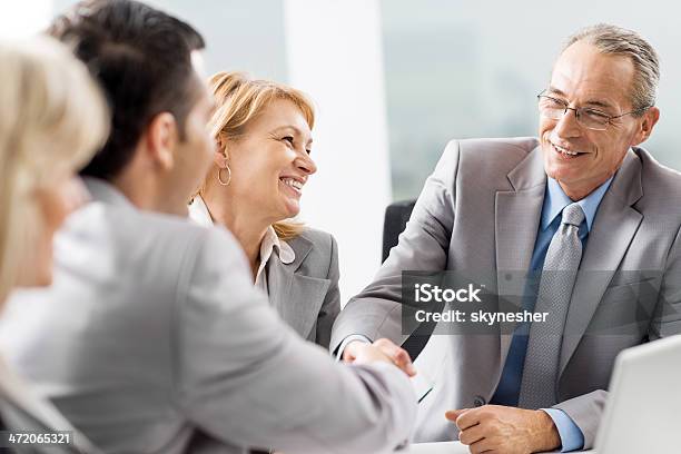 Business People Shaking Hands Stock Photo - Download Image Now - 30-39 Years, Active Seniors, Adult
