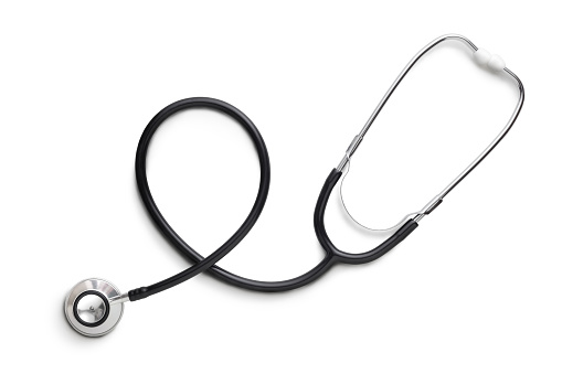 Stethoscope, Isolated on white, Clipping path