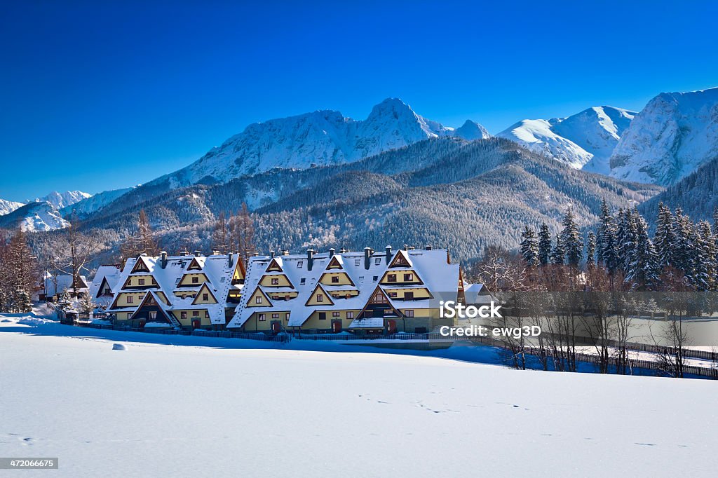 Zakopane, Poland Winter vief of Zakopane, small tourist resort in Tatra Mountains, Poland Mountain Stock Photo
