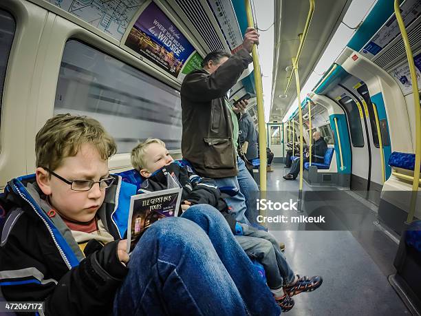 Passengers On A London Underground Subway Train Stock Photo - Download Image Now - London - England, Map, 2015