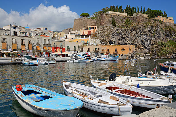Italian fishing blue boat