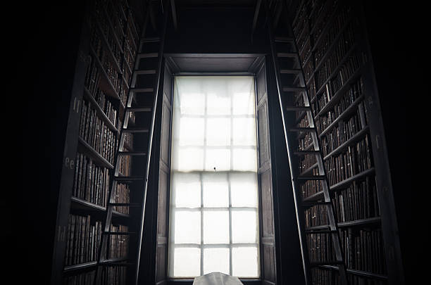 Old library Wisdom in old shelves and books trinity college library stock pictures, royalty-free photos & images