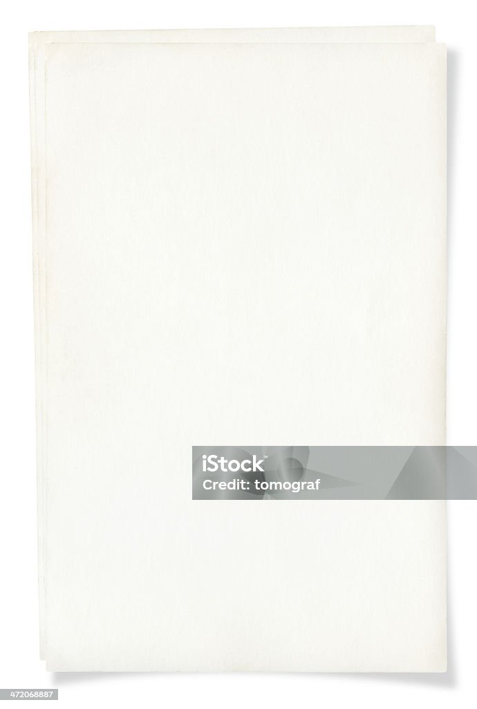 Página em branco isolado a branco - Royalty-free Efeito Texturado Foto de stock