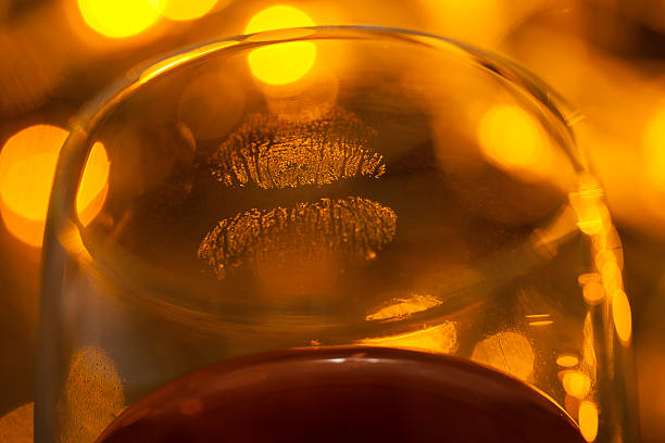 istock Wine Glass with Lipstick Mark 472068899