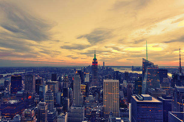 Beautiful Manhattan View at Sunset, New York City