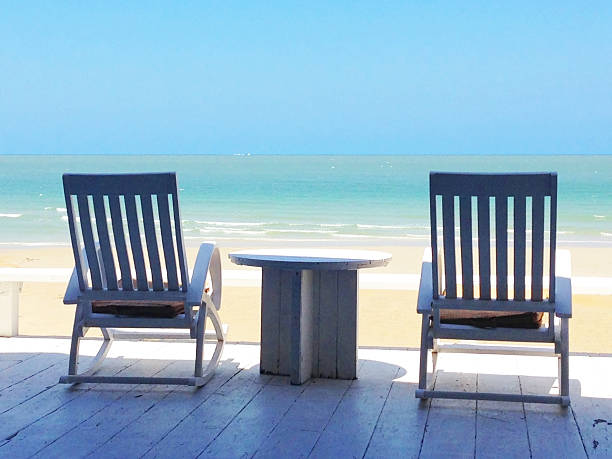 istock Sitting by the beach with blue sky 472070998