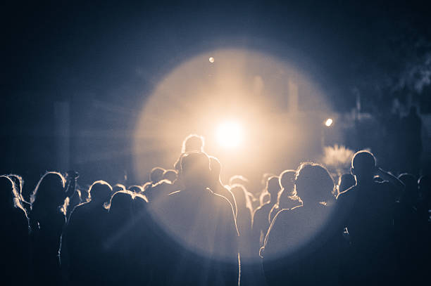 istock crowd at a concert in a vintage light 472071044