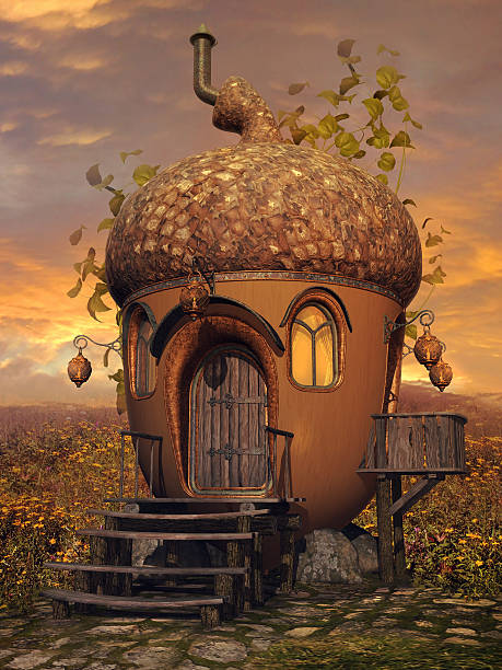 istock Acorn cottage with ivy 472072082