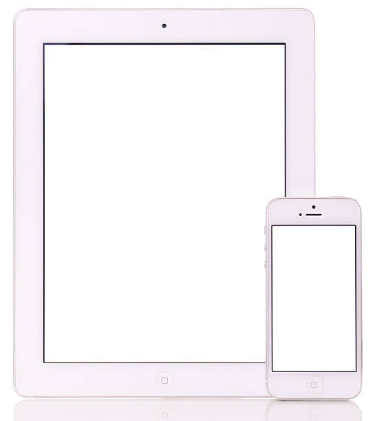 schermata vuota apple ipad 3 e iphone 5 - ipad iphone smart phone ipad 3 foto e immagini stock