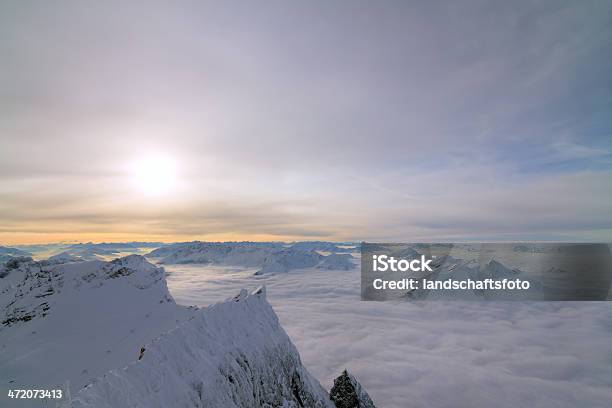 Suropean Sonnenuntergang Über Dem Nebel Stockfoto und mehr Bilder von Allgäu - Allgäu, Allgäuer Alpen, Bayern