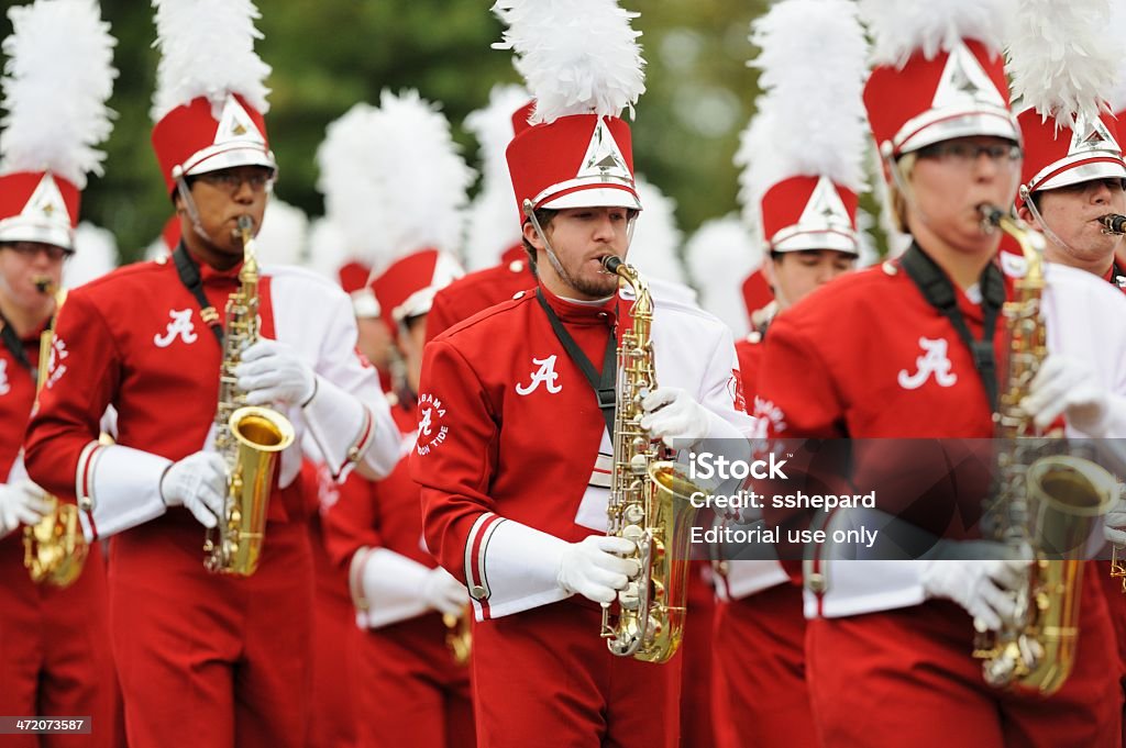 Саксофон раздел marching Лента - Стоковые фото Университет роялти-фри