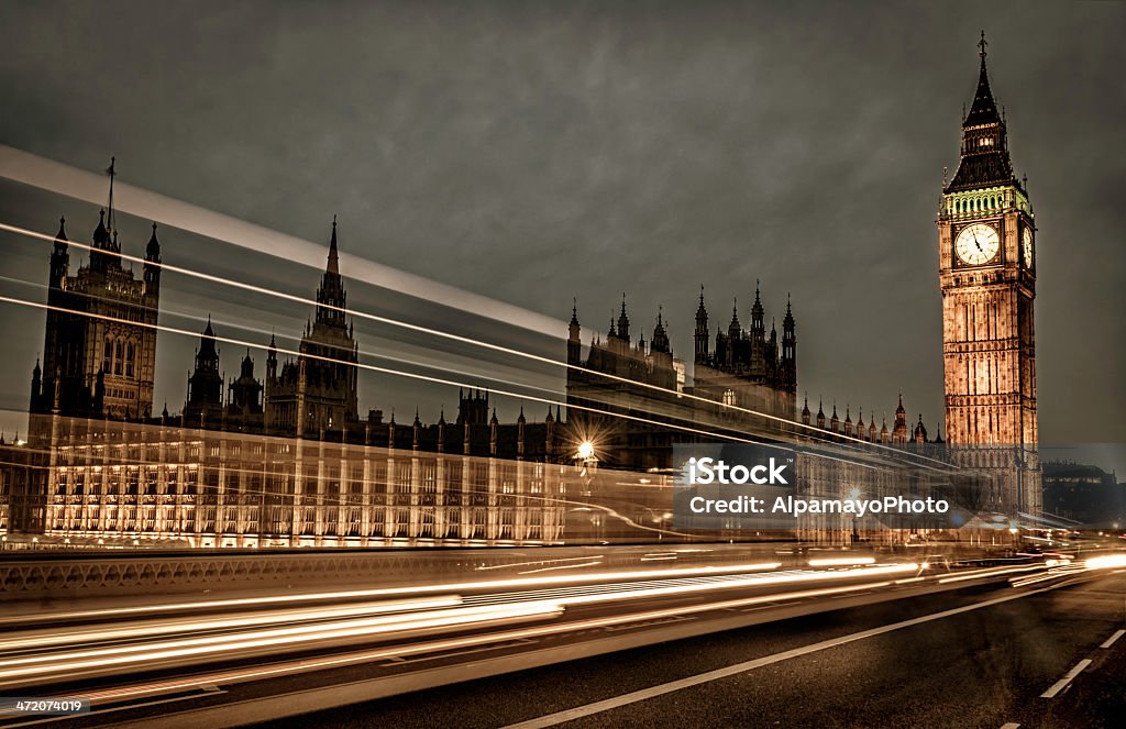 Big Ben und Palast von Westminster, London by night (VII) - Lizenzfrei Big Ben Stock-Foto