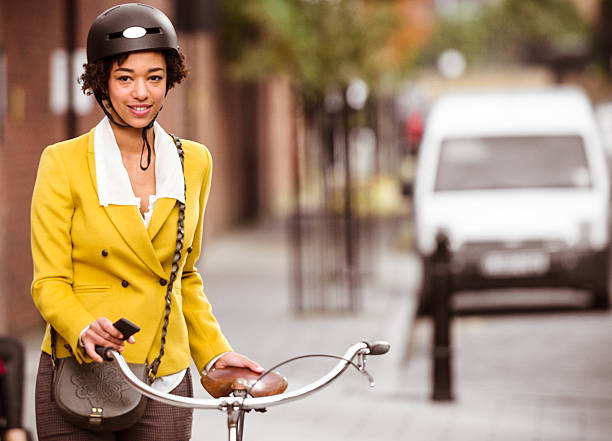 istock Casual biker portrait on the city 472074909