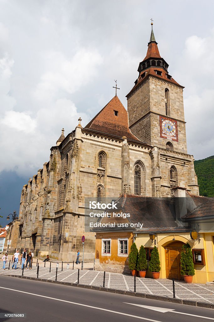 Preto Igreja em Brasov, Romênia - Foto de stock de Brasov royalty-free