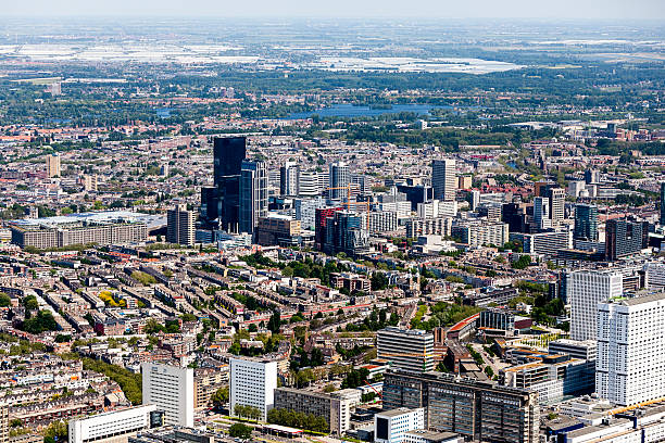 Vista aérea de Roterdã - foto de acervo