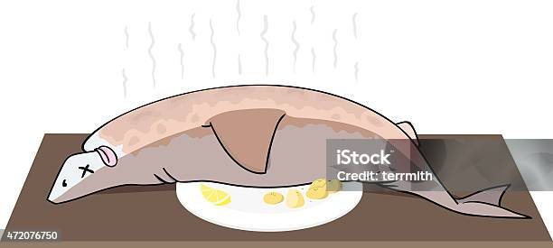 Grilled Shark Stock Illustration - Download Image Now - 2015, Baked, Baked Potato