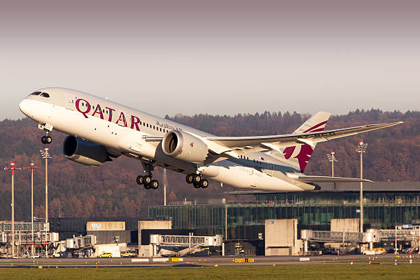 qatar airways boeing 787-8 dreamliner - named airline fotografías e imágenes de stock