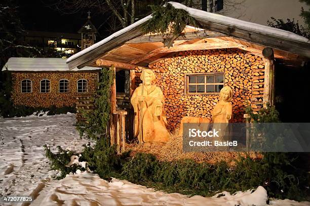 Christmas Crib Aus Holz Stockfoto und mehr Bilder von Bayern - Bayern, Christentum, Christkindlmarkt