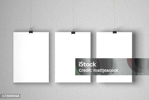 istock Blank white posters 472080068