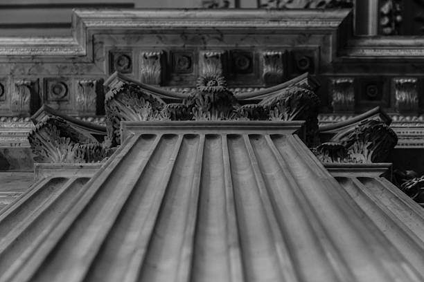 istock Pillar with Corinthian Capital in B&W 472080088