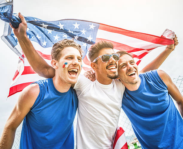 istock Group of Usa supporters 472080151