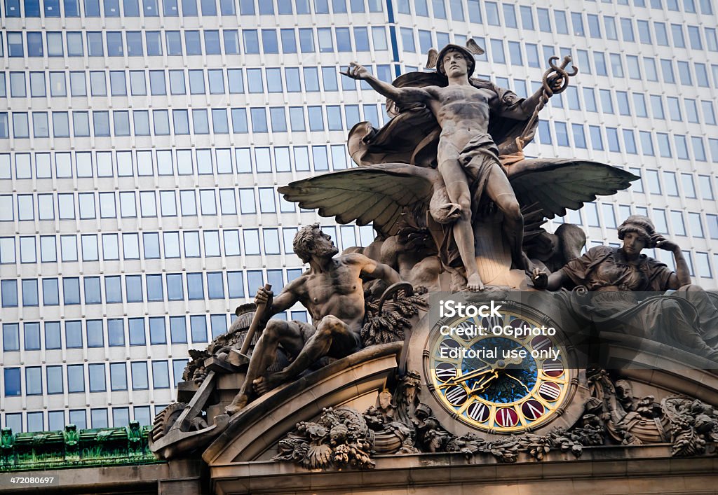 Statue über die Grand Central Station - Lizenzfrei Grand Central Station - Manhattan Stock-Foto