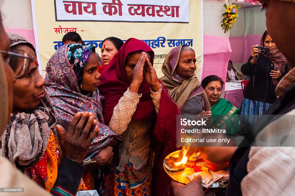 힌두교식 여성 추모, Babughat, 콜카다 - 로열티 프리 Darren Ganga 스톡 사진