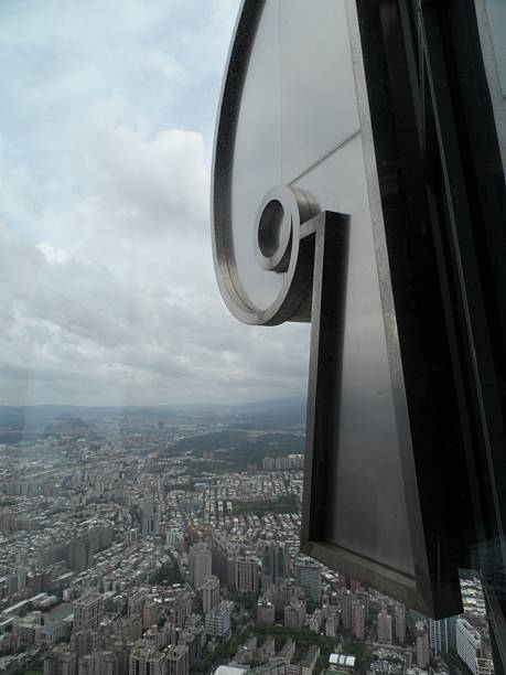 ruyi 、風水、中国の信念 - window office building taipei built structure ストックフォトと画像