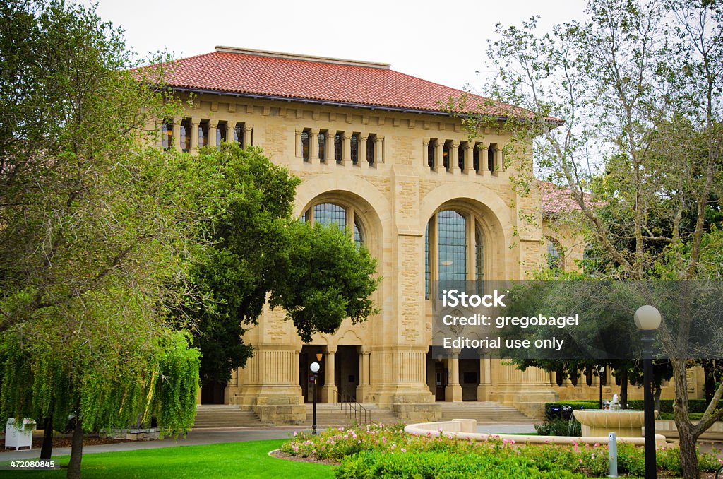 Cecil. H. Green Library on Stanford University campus Stanford, United States - October 10, 2011: The facade of Cecil H. Green Library is seen during the daytime. named after the British-born American geophysicist. The university was originally established in 1891 and has over 15,000 students.  Stanford University Stock Photo