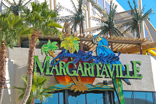 Las Vegas, Nevada , USA - October 21, 2013: Margaritaville restaurant-gift shop  in Las Vegas, Jimmy Buffett's Margaritaville restaurant opened in Dec 2003 as part of Flamingo