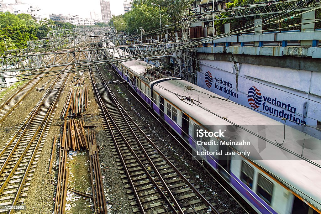 Alte rostige rails Richtung Mumbai Hauptbahnhof - Lizenzfrei Alt Stock-Foto