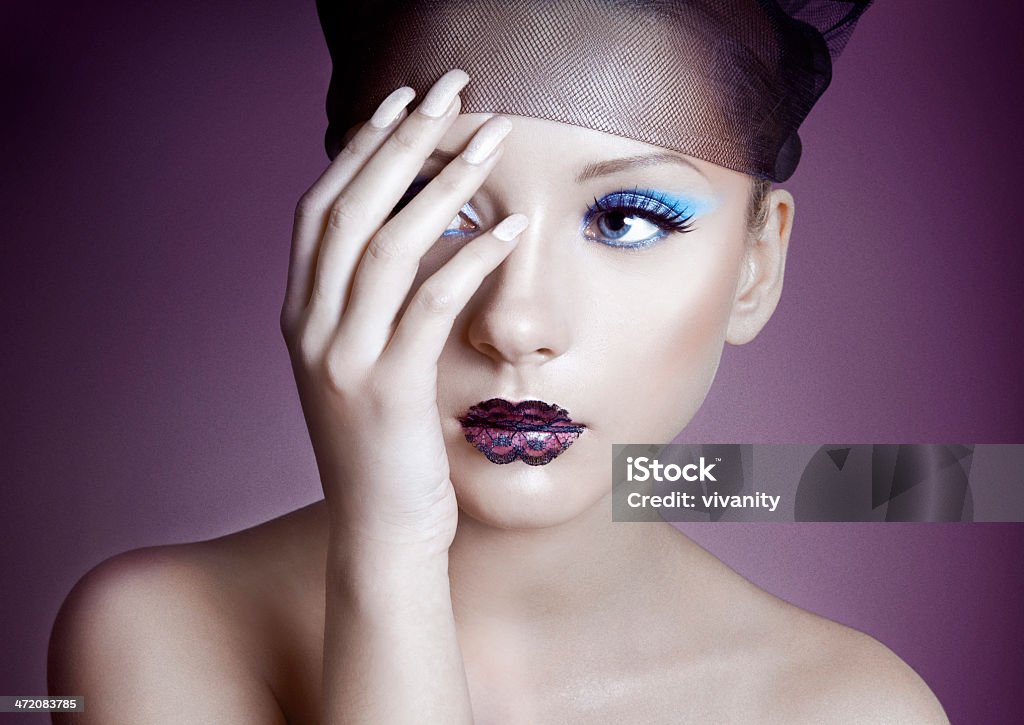 Lacey Lips Stock Photo Download Image Now 20 24 Years, Adult, Art