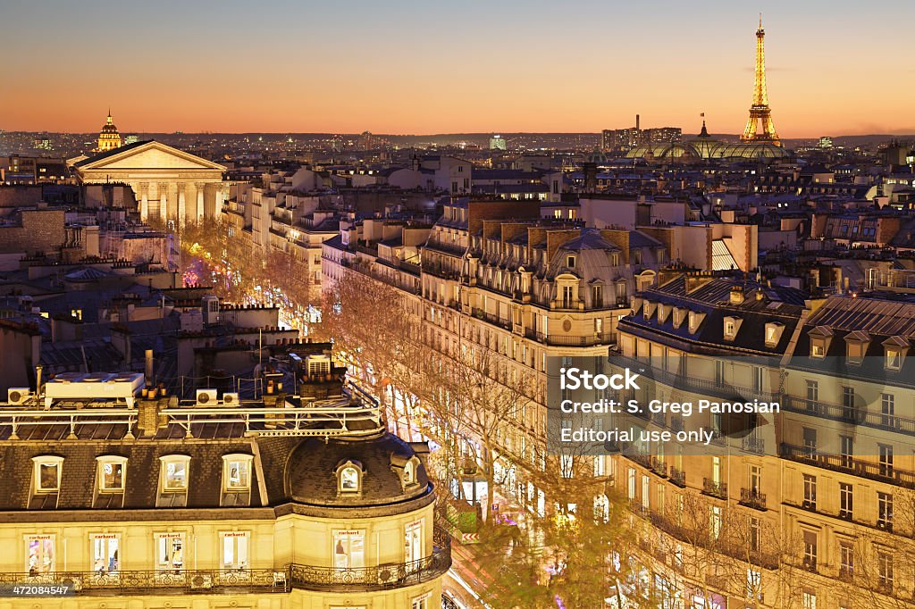 Toits de Paris au coucher du soleil - Photo de Paris - France libre de droits