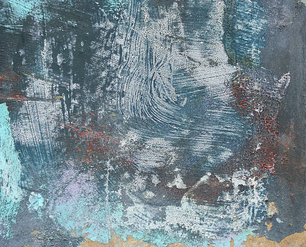 istock brute blue red painted worn metal with some rust 472085211