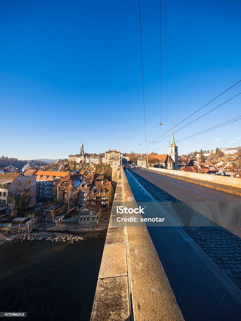 Vue depuis l'ancien Nydeggbrücke, Berne, en Suisse - Photo de Architecture libre de droits