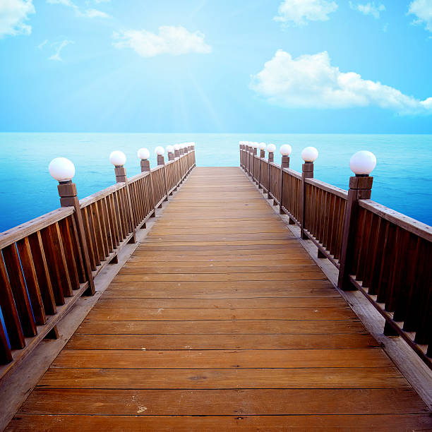 istock Wooden Pier Background 472088106