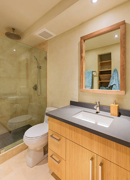 istock Modern bathroom in luxury home 472088455