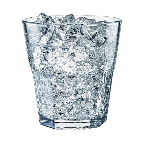 istock Glass of water with ice. With clipping path 472090636