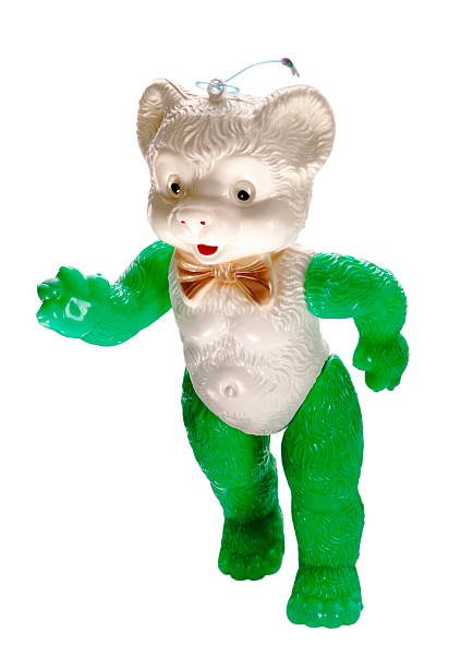 White and Green Teddy Bear Wearing Bowtie