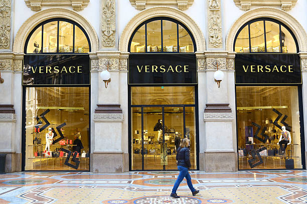 Versace boutique in Milan stock photo