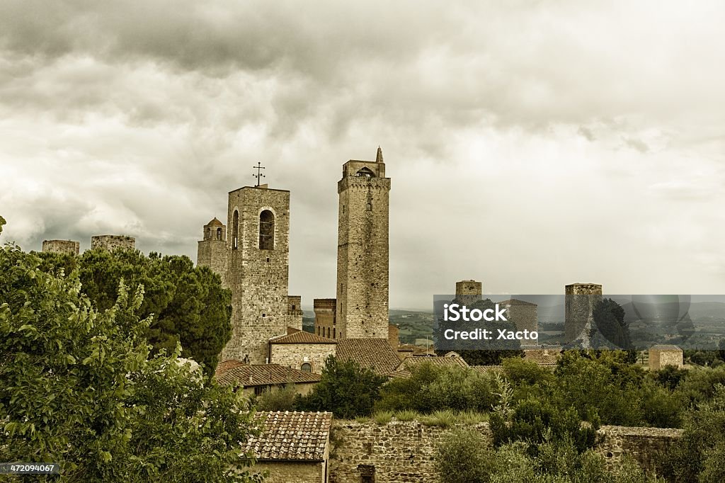 Cidade de San Gimignano - Royalty-free Aldeia Foto de stock
