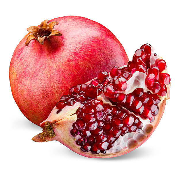 istock Pomegranate and its piece isolated on a white background. 472096212