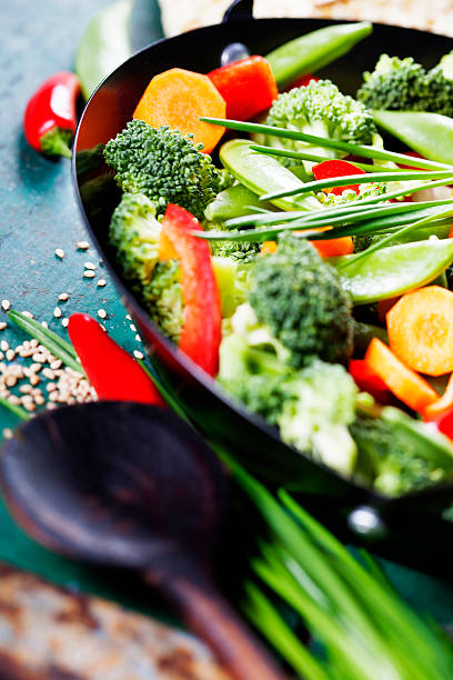 istock Chinese cuisine. Wok cooking vegetables. 472096228