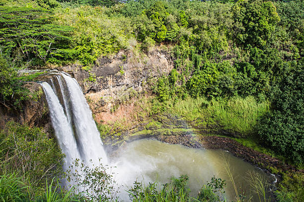 istock Waterfall and Rainbow in Kauai 472097371